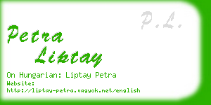 petra liptay business card